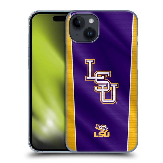 Head Case Designs Officially Licensed Louisiana State University LSU Louisiana State University Banner Hard Back Case Compatible with Apple iPhone 15 Plus