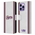 thumbnail image 1 of Head Case Designs Officially Licensed Louisiana State University LSU Louisiana State University Football Jersey Leather Book Case Compatible with Apple iPhone 14 Pro Max, 1 of 6