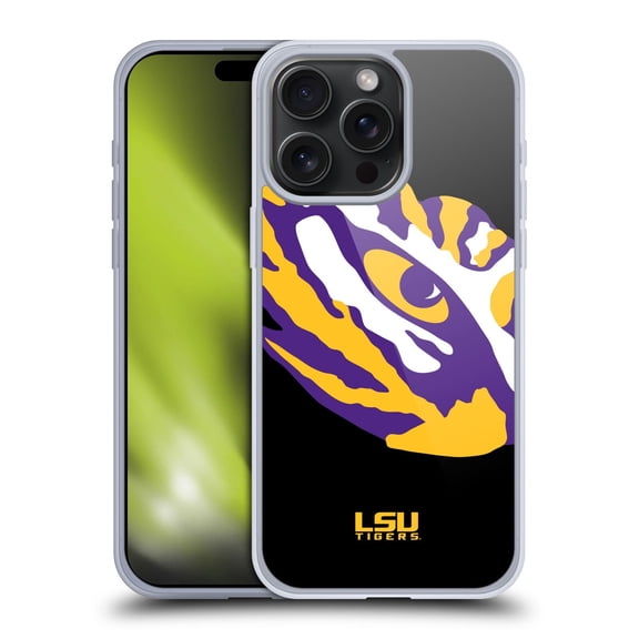 Head Case Designs Louisiana State University LSU Louisiana State University LSU Oversized Icon Soft Gel Case for Apple iPhone 15 Pro Max