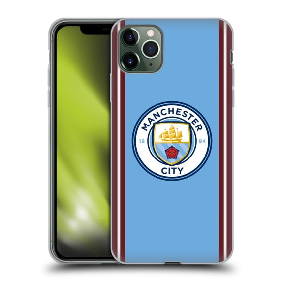 Head Case Designs Officially Licensed Manchester City Man City FC 2022/23 Badge Kit Home Soft Gel Case Compatible with Apple iPhone 11 Pro Max