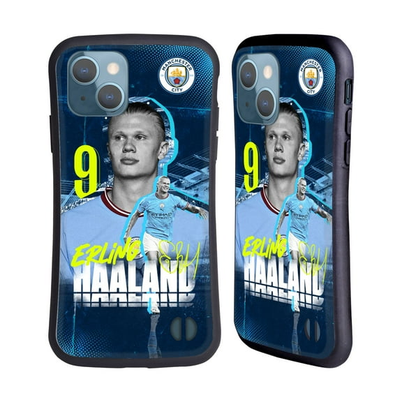 Head Case Designs Officially Licensed Manchester City Man City FC 2022/23 First Team Erling Haaland Hybrid Case Compatible with Apple iPhone 13
