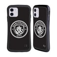 thumbnail image 1 of Head Case Designs Officially Licensed Manchester City Man City FC Badge Black White Outline Hybrid Case Compatible with Apple iPhone 11, 1 of 7