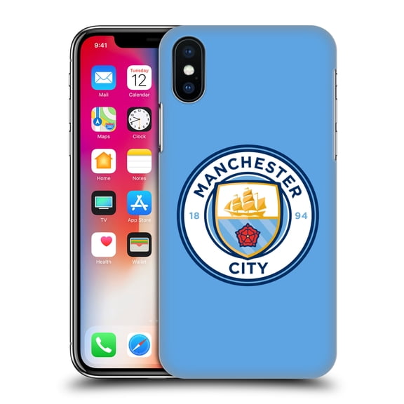 Head Case Designs Officially Licensed Manchester City Man City FC Badge Blue Full Colour Hard Back Case Compatible with Apple iPhone X / iPhone XS