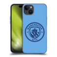 thumbnail image 1 of Head Case Designs Officially Licensed Manchester City Man City FC Badge Blue Obsidian Mono Soft Gel Case Compatible with Apple iPhone 15 Plus, 1 of 7