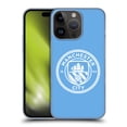 thumbnail image 1 of Head Case Designs Officially Licensed Manchester City Man City FC Badge Blue White Mono Hard Back Case Compatible with Apple iPhone 15 Pro, 1 of 7