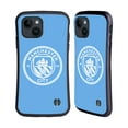 thumbnail image 1 of Head Case Designs Officially Licensed Manchester City Man City FC Badge Blue White Mono Hybrid Case Compatible with Apple iPhone 15, 1 of 7