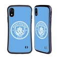 thumbnail image 1 of Head Case Designs Officially Licensed Manchester City Man City FC Badge Blue White Mono Hybrid Case Compatible with Apple iPhone XR, 1 of 7