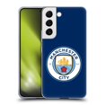 thumbnail image 1 of Head Case Designs Officially Licensed Manchester City Man City FC Badge Obsidian Full Colour Soft Gel Case Compatible with Samsung Galaxy S22 5G, 1 of 7