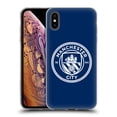 thumbnail image 1 of Head Case Designs Officially Licensed Manchester City Man City FC Badge Obsidian White Mono Soft Gel Case Compatible with Apple iPhone XS Max, 1 of 7