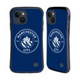 thumbnail image 1 of Head Case Designs Officially Licensed Manchester City Man City FC Badge Obsidian White Outline Hybrid Case Compatible with Apple iPhone 15, 1 of 7
