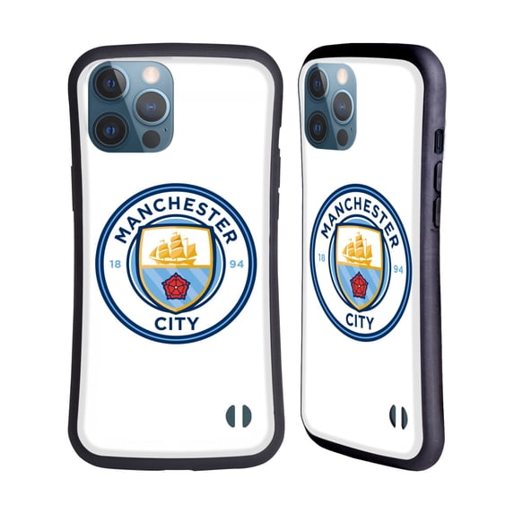 Head Case Designs Officially Licensed Manchester City Man City FC Badge Plain Full Colour Hybrid Case Compatible with Apple iPhone 13 Pro Max