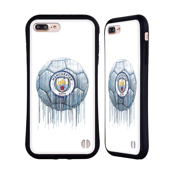 Head Case Designs Officially Licensed Manchester City Man City FC Drip Art Logo Hybrid Case Compatible with Apple iPhone 7 Plus / iPhone 8 Plus