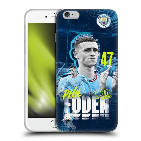 Head Case Designs Officially Licensed Manchester City Man City FC 2022/23 First Team Phil Foden Soft Gel Case Compatible with Apple iPhone 6 Plus / iPhone 6s Plus