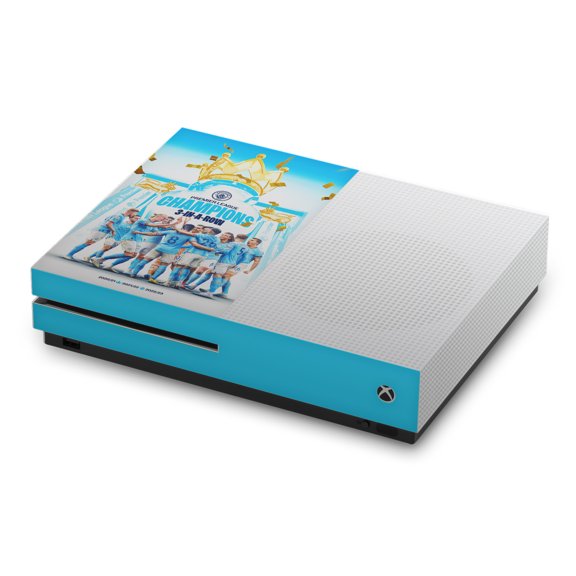 Head Case Designs Officially Licensed Manchester City Man City FC 2023 Champions Team Poster Vinyl Sticker Skin Decal Cover Compatible with Microsoft Xbox One S Console