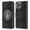 thumbnail image 1 of Head Case Designs Officially Licensed Manchester City Man City FC Badge Black White Outline Leather Book Wallet Case Cover Compatible with Apple iPhone 14, 1 of 6