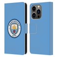 thumbnail image 1 of Head Case Designs Officially Licensed Manchester City Man City FC Badge Blue Full Colour Leather Book Wallet Case Cover Compatible with Apple iPhone 14 Pro, 1 of 6