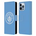 thumbnail image 1 of Head Case Designs Officially Licensed Manchester City Man City FC Badge Blue White Mono Leather Book Wallet Case Cover Compatible with Apple iPhone 13 Pro Max, 1 of 6