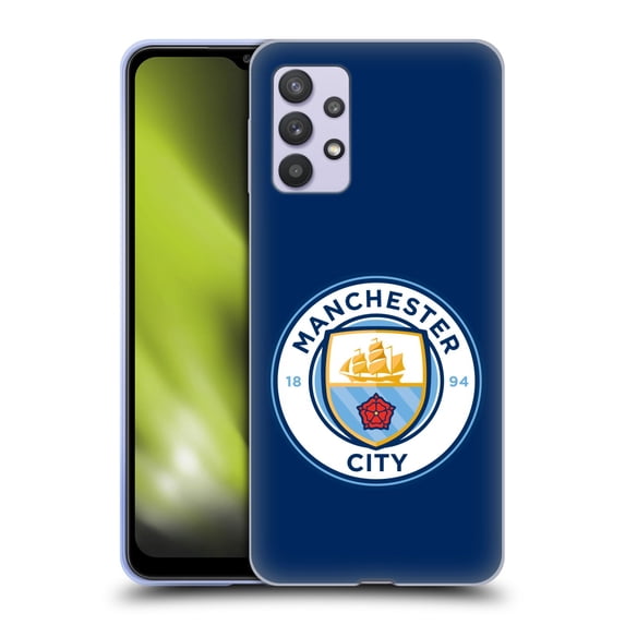Head Case Designs Officially Licensed Manchester City Man City FC Badge Obsidian Full Colour Soft Gel Case Compatible with Samsung Galaxy A32 5G / M32 5G (2021)