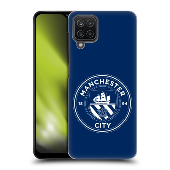 Head Case Designs Officially Licensed Manchester City Man City FC Badge Obsidian White Outline Hard Back Case Compatible with Samsung Galaxy A12 (2020)