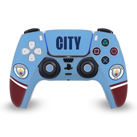Head Case Designs Officially Licensed Manchester City Man City FC Logo Art 2022/23 Home Kit Vinyl Sticker Skin Decal Compatible with Sony PS5 Sony DualSense Controller