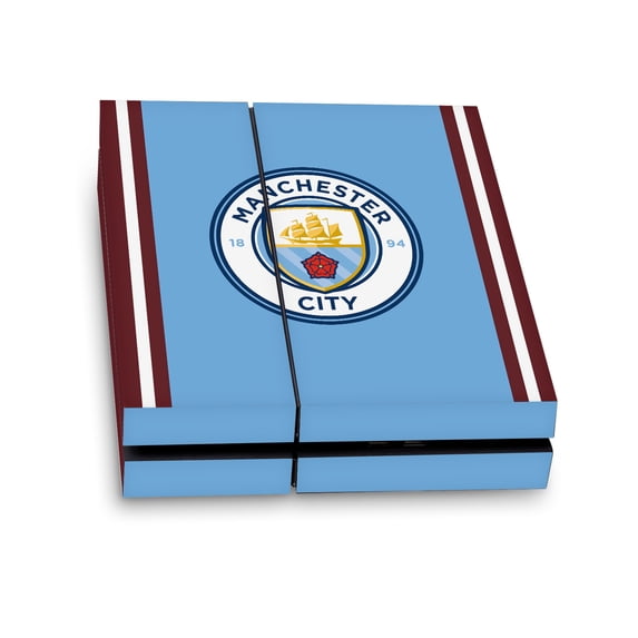 Head Case Designs Officially Licensed Manchester City Man City FC Logo Art 2022/23 Home Kit Vinyl Sticker Skin Decal Cover Compatible with Sony PS4 Console