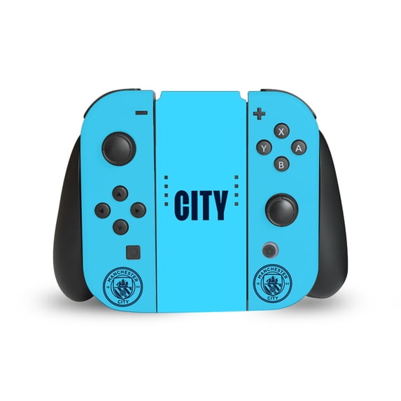 Head Case Designs Officially Licensed Manchester City Man City FC Logo Art Badge Ship Vinyl Sticker Skin Decal Cover Compatible with Nintendo Switch Joy Controller