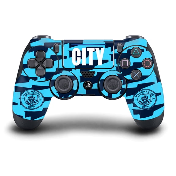 Head Case Designs Officially Licensed Manchester City Man City FC Logo Art City Pattern Vinyl Sticker Skin Decal Cover Compatible with Sony DualShock 4 Controller