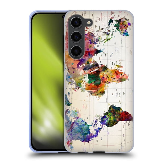 Head Case Designs Officially Licensed Mark Ashkenazi Pop Culture Map Of The World Soft Gel Case Compatible with Samsung Galaxy S23+ 5G