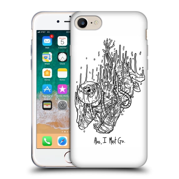 Head Case Designs Officially Licensed Matt Bailey Art Alas I Must Go Soft Gel Case Compatible with Apple iPhone 7 / 8 / SE 2020 & 2022