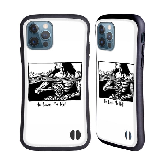 Head Case Designs Officially Licensed Matt Bailey Art Loves Me Not Hybrid Case Compatible with Apple iPhone 12 / iPhone 12 Pro