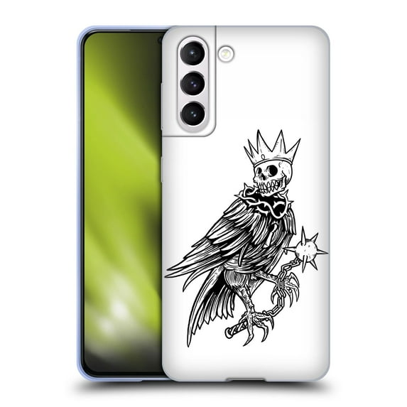 Head Case Designs Officially Licensed Matt Bailey Art Skelly Raven Soft Gel Case Compatible with Samsung Galaxy S21 5G