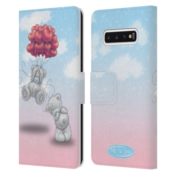 Head Case Designs Officially Licensed Me To You Classic Tatty Teddy Heart Balloons Leather Book Wallet Case Cover Compatible with Samsung Galaxy S10