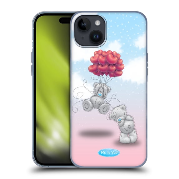 Head Case Designs Officially Licensed Me To You Classic Tatty Teddy Heart Balloons Soft Gel Case Compatible with Apple iPhone 15 Plus