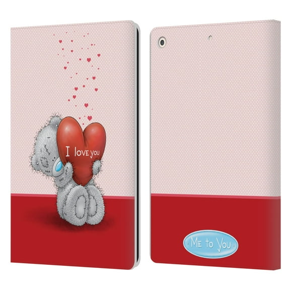 Head Case Designs Officially Licensed Me To You Classic Tatty Teddy I Love You Leather Book Wallet Case Cover Compatible with Apple iPad 10.2 2019/2020/2021