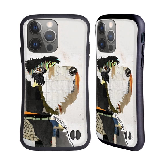 Head Case Designs Officially Licensed Michel Keck Dogs 2 Schnauzer Hybrid Case Compatible with Apple iPhone 14 Pro