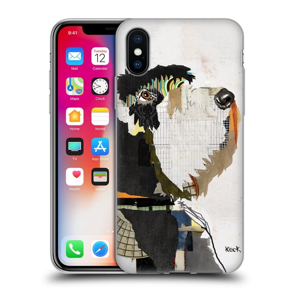 Head Case Designs Officially Licensed Michel Keck Dogs 2 Schnauzer Soft Gel Case Compatible with Apple iPhone X / iPhone XS