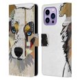 thumbnail image 1 of Head Case Designs Officially Licensed Michel Keck Dogs 3 Australian Shepherd Leather Book Wallet Case Cover Compatible with Apple iPhone 14 Pro Max, 1 of 6