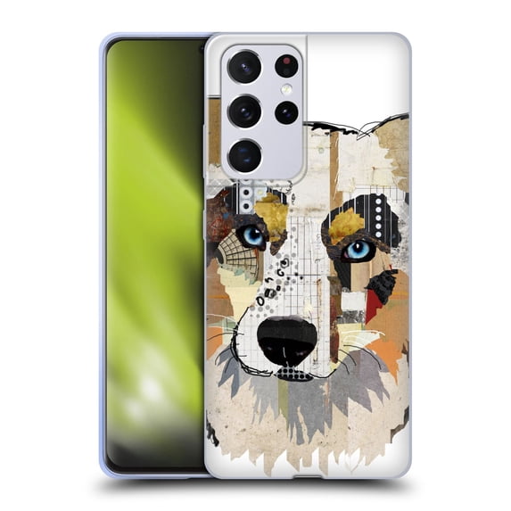 Head Case Designs Officially Licensed Michel Keck Dogs 3 Australian Shepherd Soft Gel Case Compatible with Samsung Galaxy S21 Ultra 5G