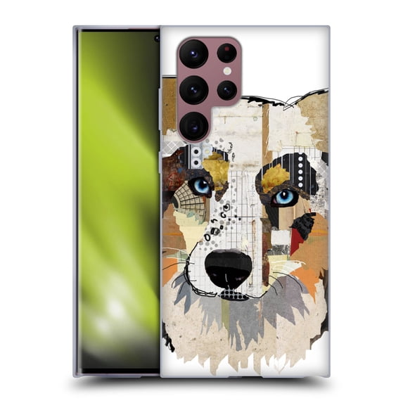 Head Case Designs Officially Licensed Michel Keck Dogs 3 Australian Shepherd Soft Gel Case Compatible with Samsung Galaxy S22 Ultra 5G