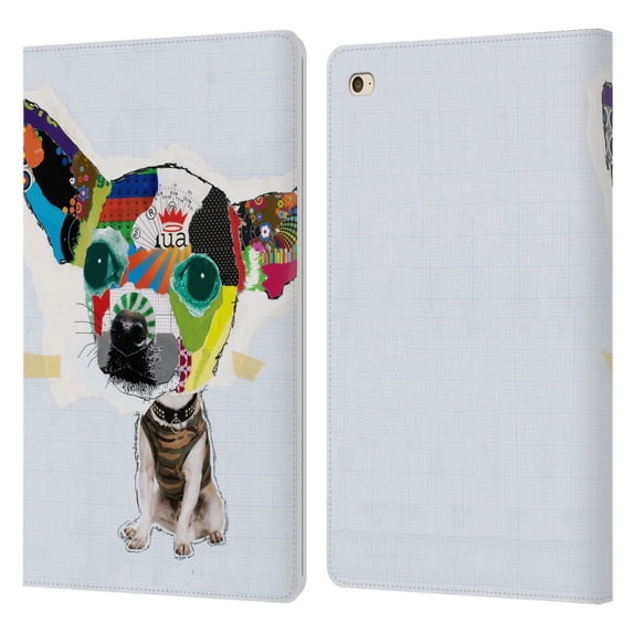 Head Case Designs Officially Licensed Michel Keck Dogs 3 Chihuahua 2 Leather Book Wallet Case Cover Compatible with Apple iPad mini 4