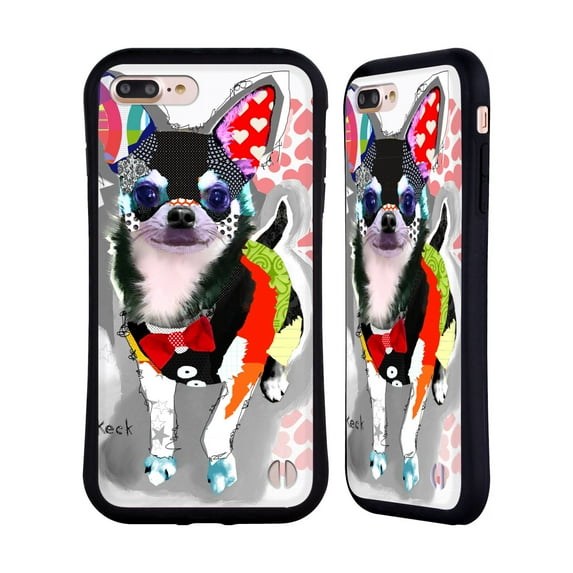 Head Case Designs Officially Licensed Michel Keck Dogs 3 Chihuahua Hybrid Case Compatible with Apple iPhone 7 Plus / iPhone 8 Plus