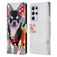 thumbnail image 1 of Head Case Designs Officially Licensed Michel Keck Dogs 3 Chihuahua Leather Book Wallet Case Cover Compatible with Samsung Galaxy S21 Ultra 5G, 1 of 6