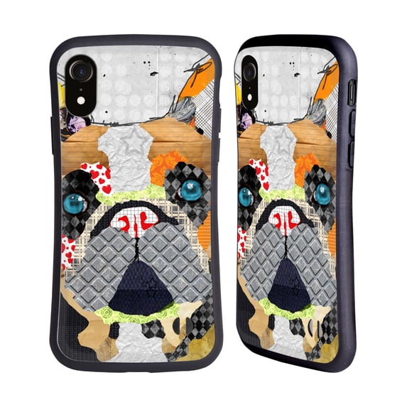 Head Case Designs Officially Licensed Michel Keck Dogs 3 French Bulldog Hybrid Case Compatible with Apple iPhone XR