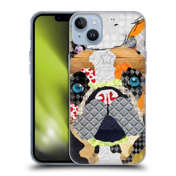 Head Case Designs Officially Licensed Michel Keck Dogs 3 French Bulldog Soft Gel Case Compatible with Apple iPhone 14 Plus