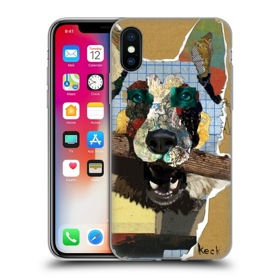 Head Case Designs Officially Licensed Michel Keck Dogs 3 German Shepherd Soft Gel Case Compatible with Apple iPhone X / iPhone XS