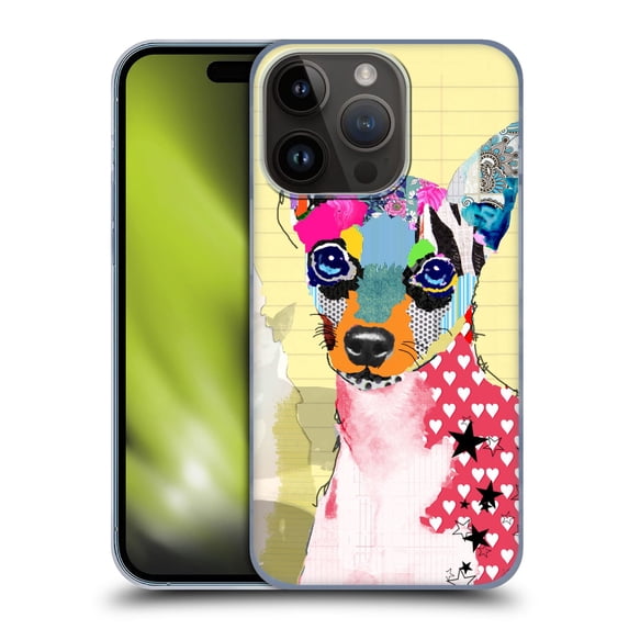 Head Case Designs Officially Licensed Michel Keck Dogs 3 Mini Pinscher Hard Back Case Compatible with Apple iPhone 15 Pro