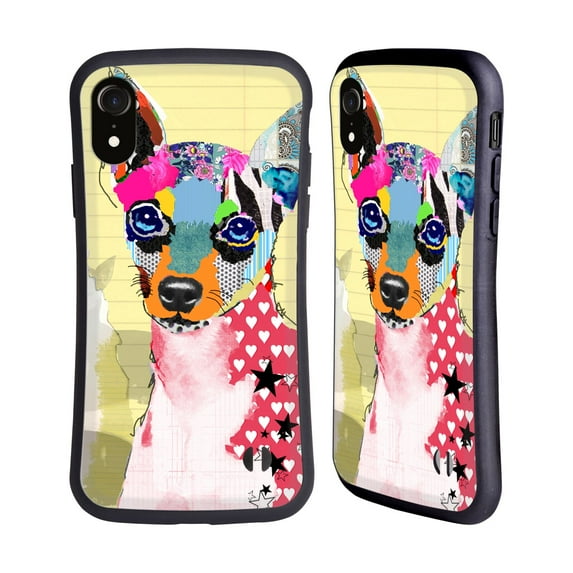 Head Case Designs Officially Licensed Michel Keck Dogs 3 Mini Pinscher Hybrid Case Compatible with Apple iPhone XR