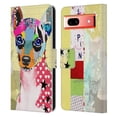 thumbnail image 1 of Head Case Designs Officially Licensed Michel Keck Dogs 3 Mini Pinscher Leather Book Wallet Case Cover Compatible with Google Pixel 7a, 1 of 6