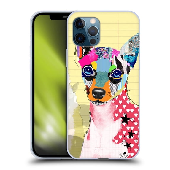 Head Case Designs Officially Licensed Michel Keck Dogs 3 Mini Pinscher Soft Gel Case Compatible with Apple iPhone 12 / iPhone 12 Pro