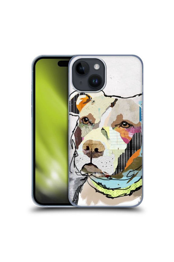 Officially Licensed Michel Keck Dogs 3 Pit Bull Hard Back Case Compatible with Apple iPhone 15
